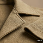 Men's Long Sleeve Knit Shirt with Lapel Collar