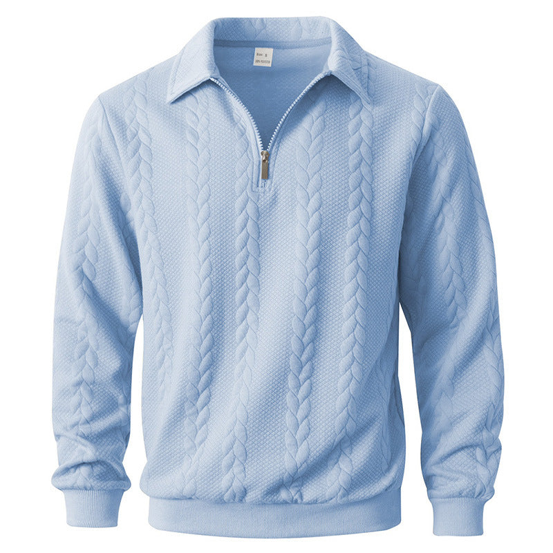 Elegant Patterned Zip Sweater
