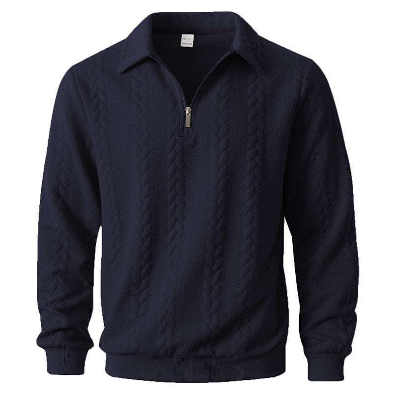 Elegant Patterned Zip Sweater