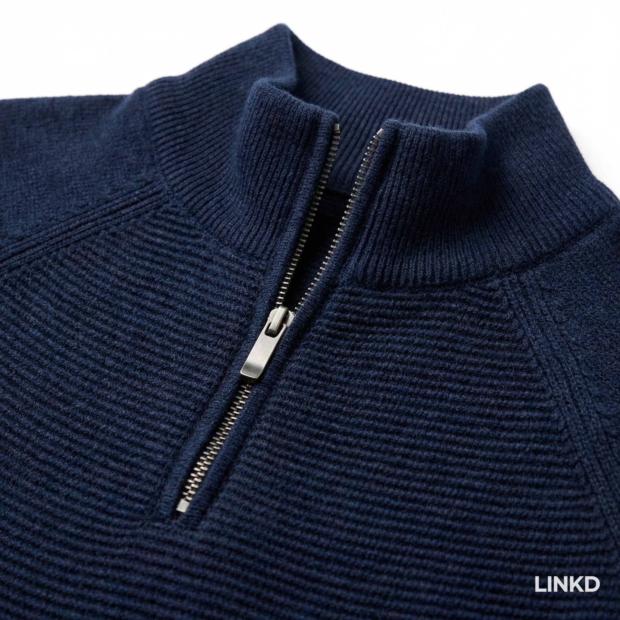 Men's Half-Zip Sweater with Stand Collar