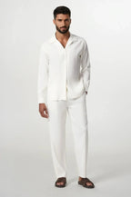 Porcelain Linen Trousers