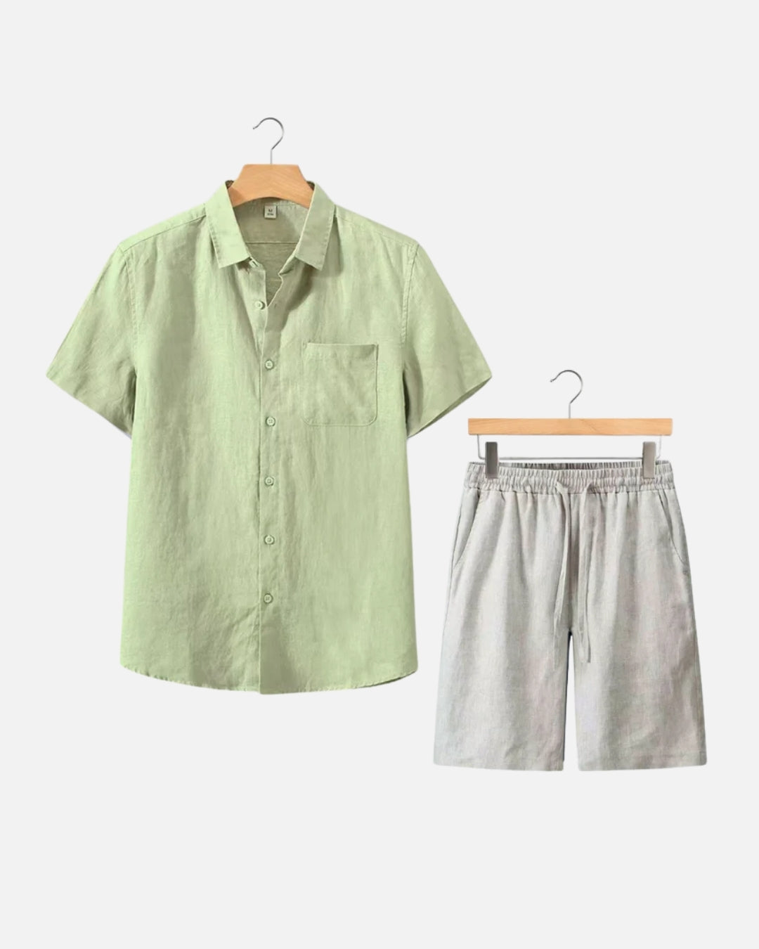 Altavita Linen Breeze Summer Set - Mint/Beige