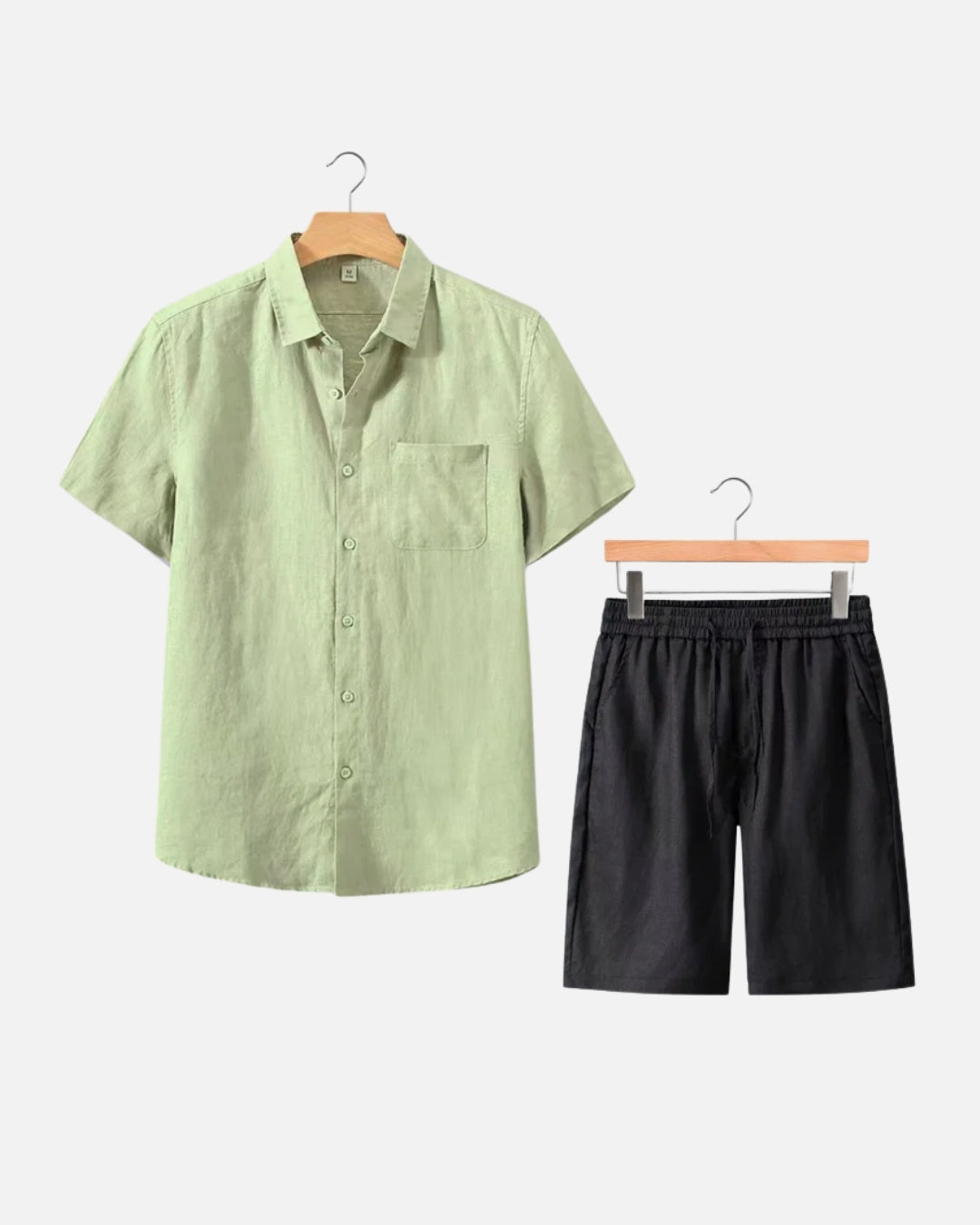 Altavita Linen Breeze Summer Set - Mint/Black