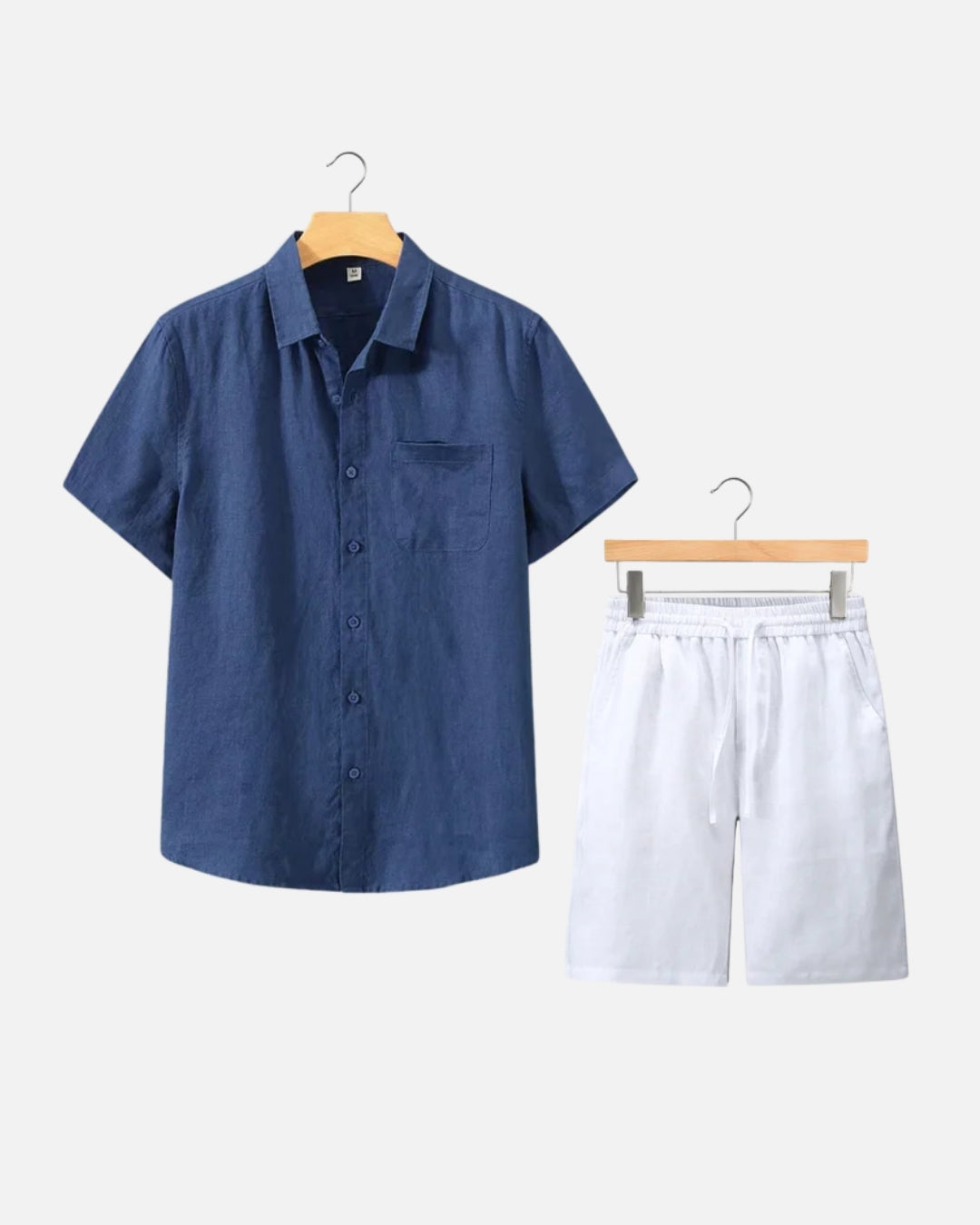 Altavita Linen Breeze Summer Set - Navy/White