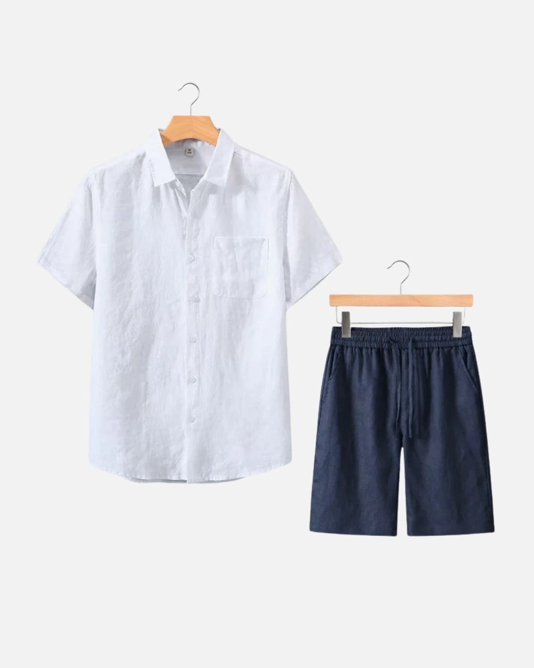 Altavita Linen Breeze Summer Set - White/Navy