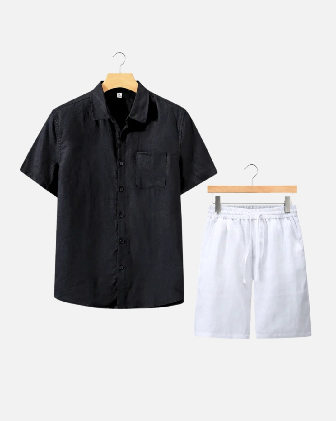 Altavita Linen Breeze Summer Set - Black/White