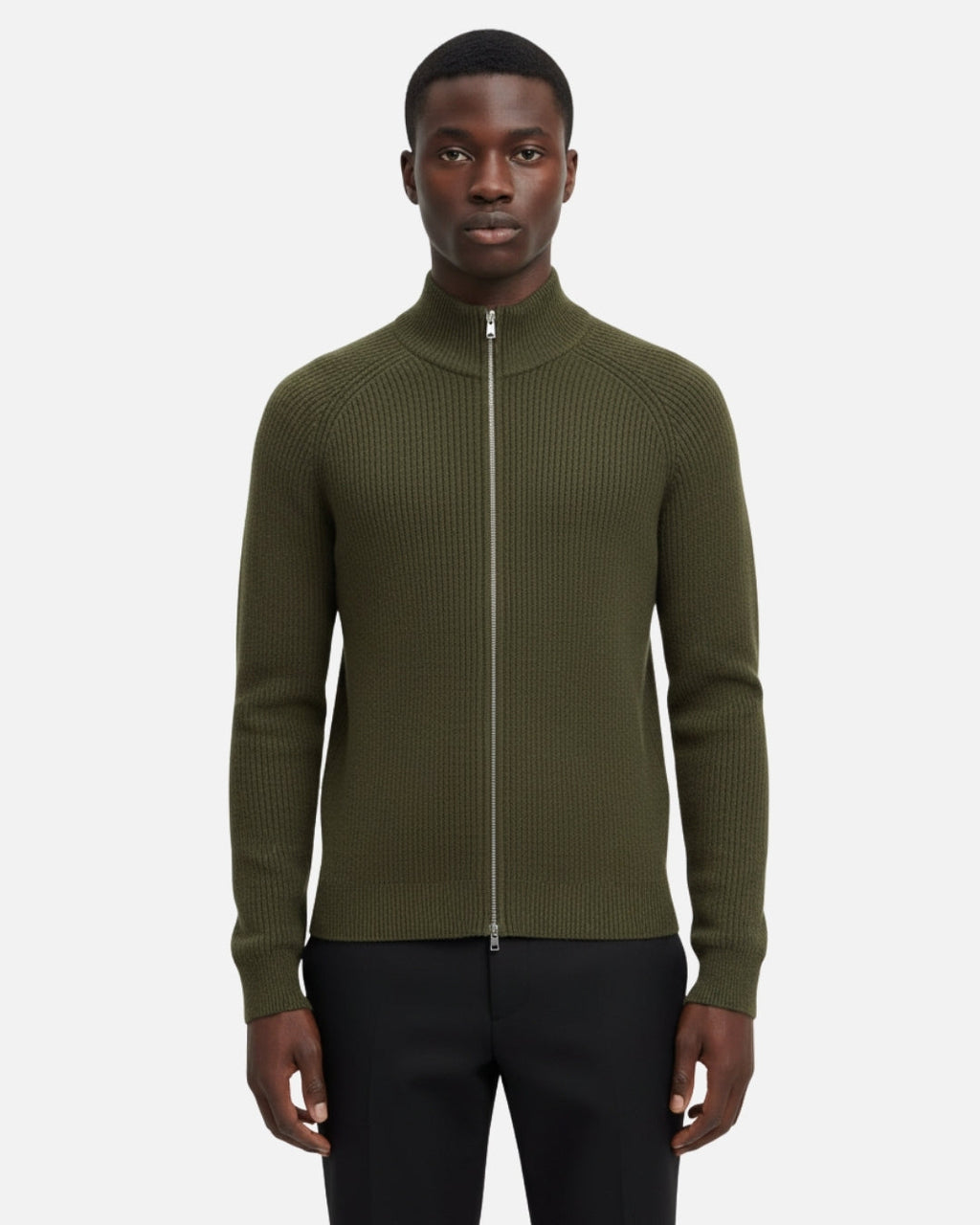 Aragon Zipped Sweater - Olive
