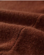 Merino Wool Long Sleeve Polo Shirt - Cinnamon