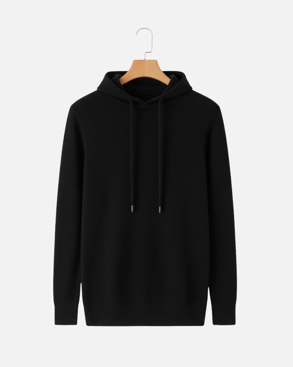 Merino Wool Basics Hoodie - Black