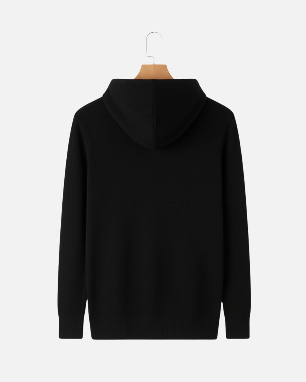 Merino Wool Basics Hoodie - Black