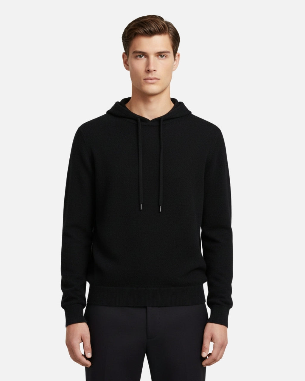 Merino Wool Basics Hoodie - Black