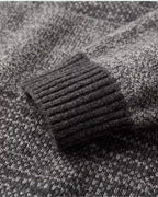 Merino Wool Crewneck Gradient Sweater - Grey