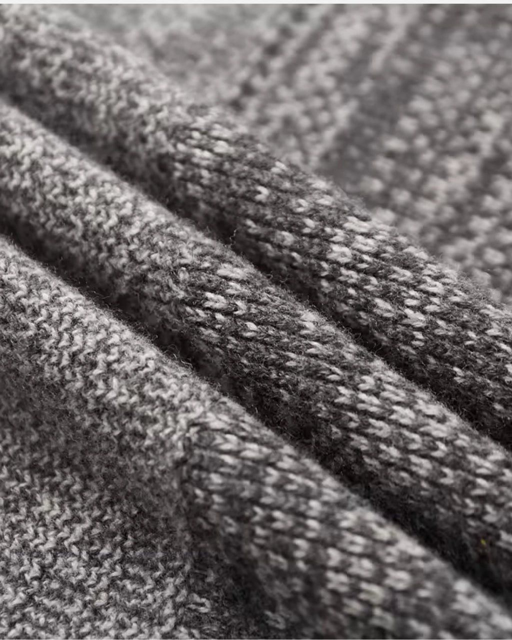 Merino Wool Crewneck Gradient Sweater - Grey