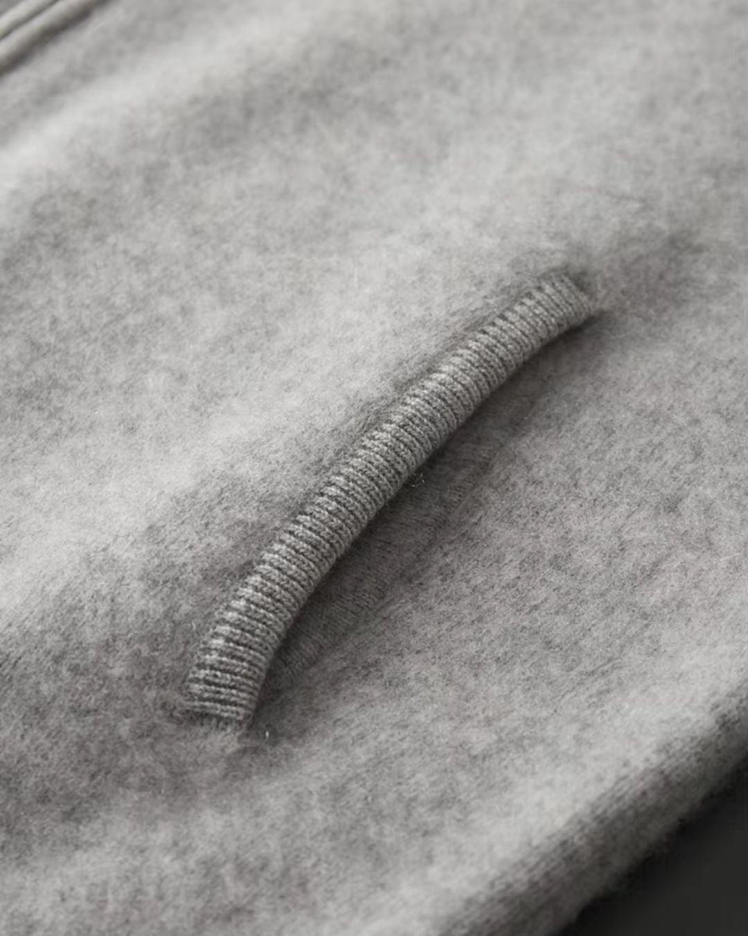 Merino Wool Full-Zip Stripe Sweater - Grey