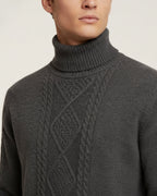 Merino Wool Turtleneck Sweater - Graphite