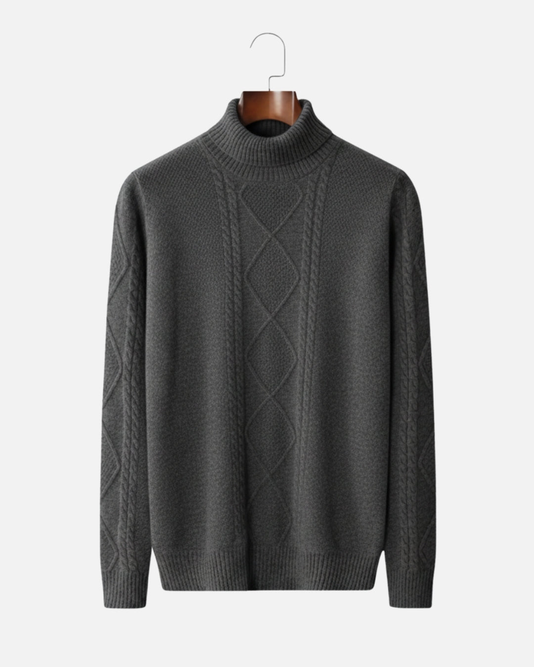 Merino Wool Turtleneck Sweater - Graphite