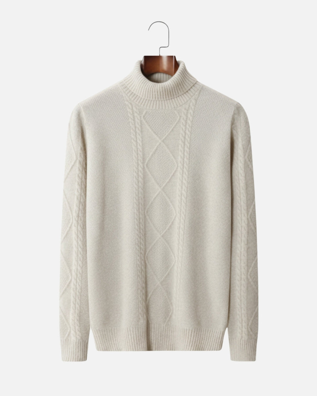 Merino Wool Turtleneck Sweater - Off-White