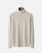 Merino Wool Turtleneck Sweater - Off-White