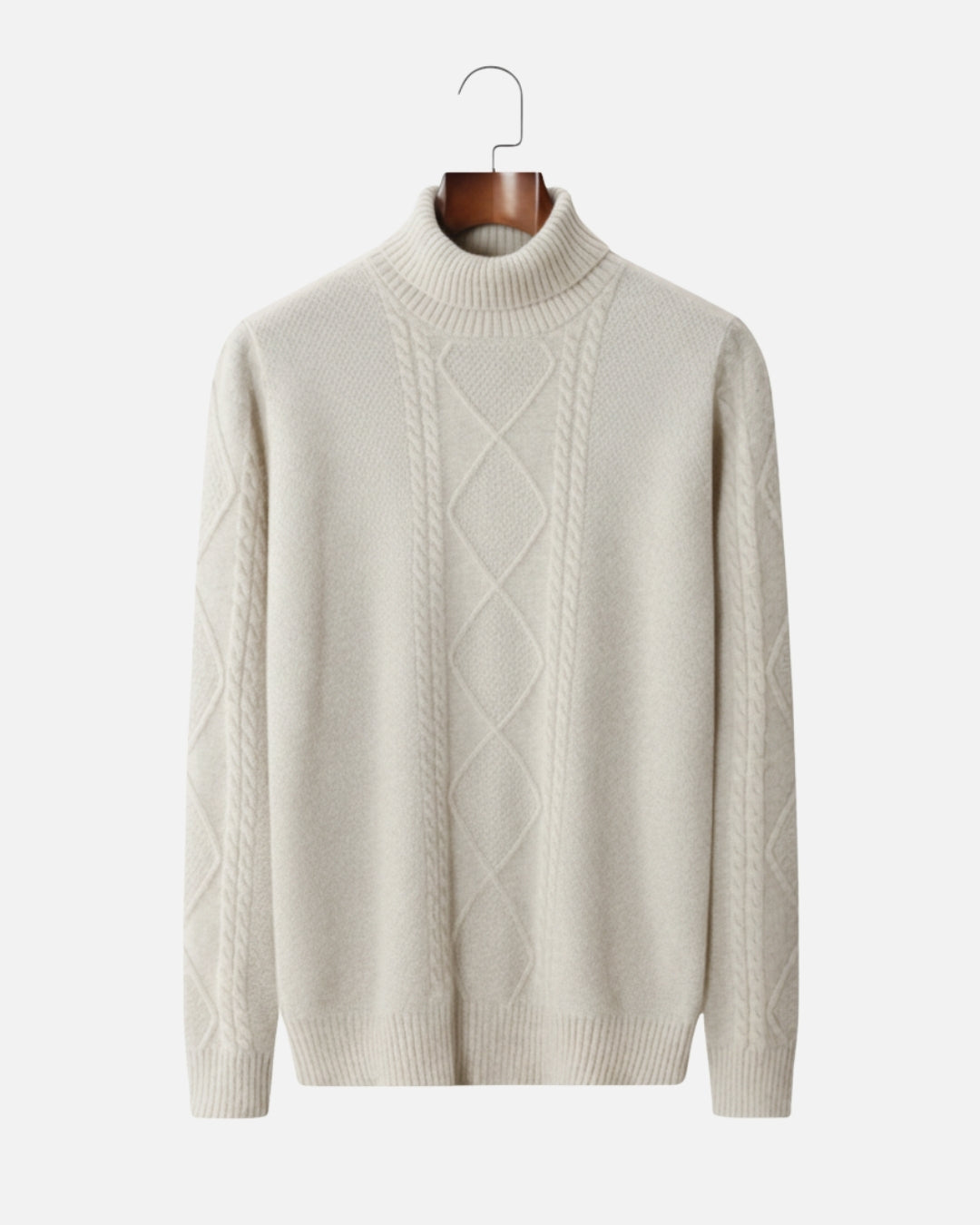 Merino Wool Turtleneck Sweater - Off-White