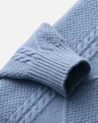 Merino Wool Turtleneck Sweater - Sea Blue
