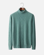Merino Wool Turtleneck Sweater - Sea Green