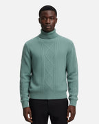 Merino Wool Turtleneck Sweater - Sea Green