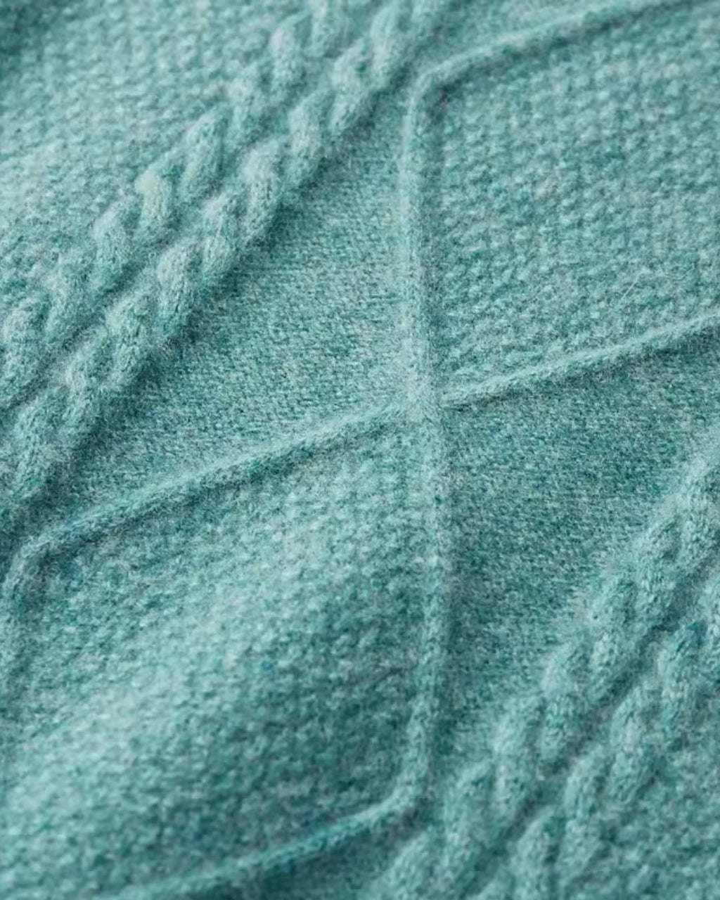 Merino Wool Turtleneck Sweater - Sea Green