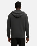 Merino Wool Full-Zip Textured Hoodie - Graphite