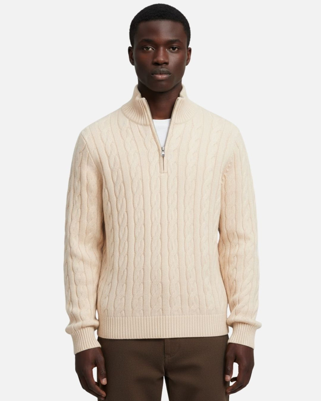 Toledo Half-Zip Sweater - Beige