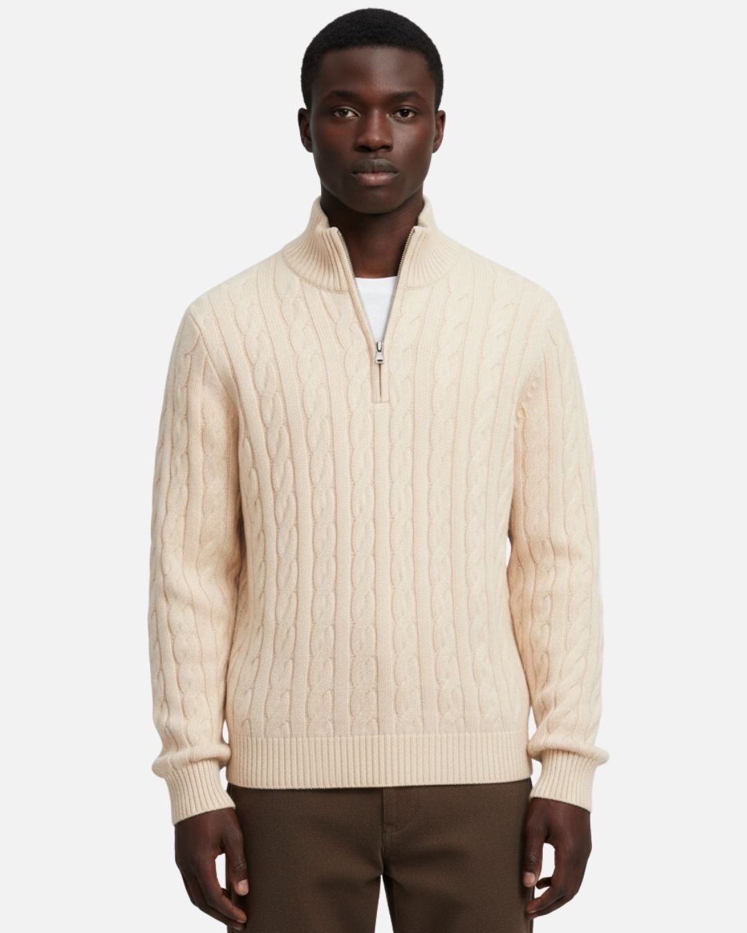 Toledo Half-Zip Sweater - Beige