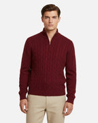 Toledo Half Zip Sweater - Bordeaux