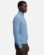 Toledo Half Zip Sweater - Light Blue