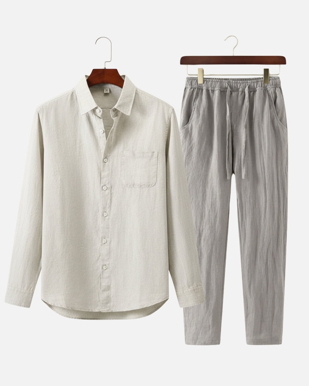 Altavita Linen City Summer Set - Beige/Grey