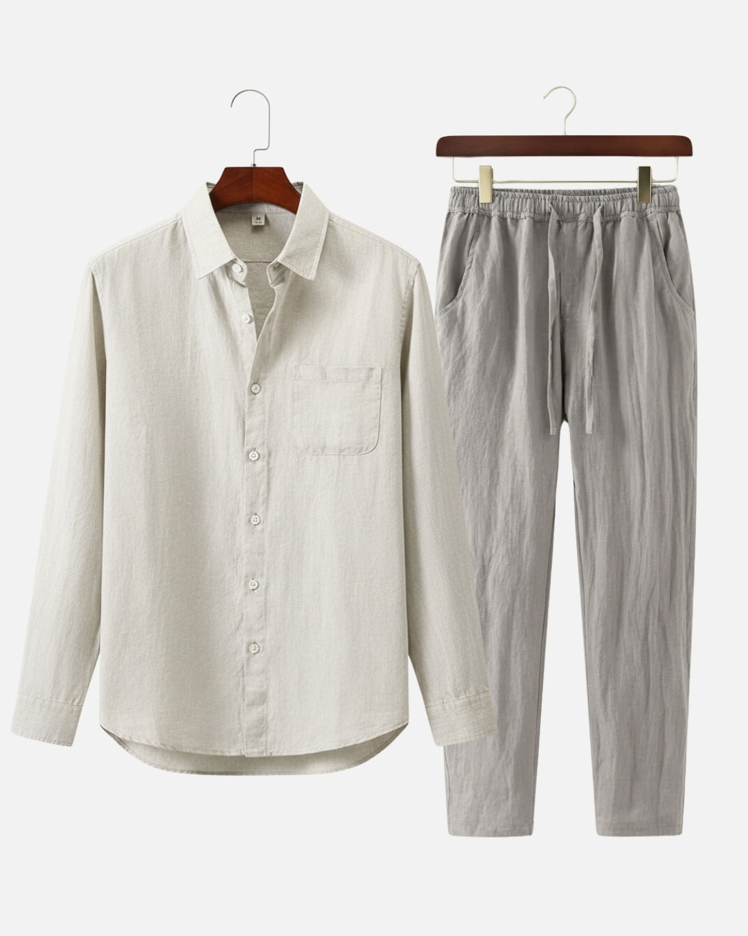 Altavita Linen City Summer Set - Beige/Grey