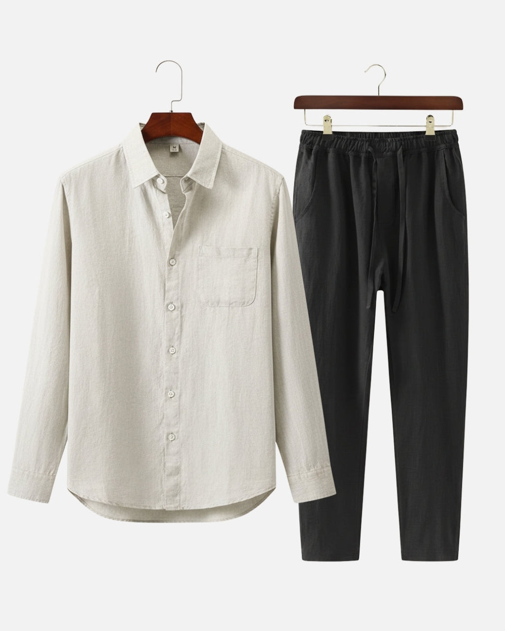 Altavita Linen City Summer Set - Beige/Black