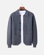 Merino Wool Overshirt with Buttons - Graphite
