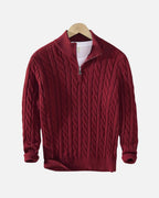 Toledo Half Zip Sweater - Bordeaux