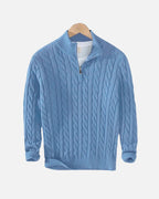 Toledo Half Zip Sweater - Light Blue