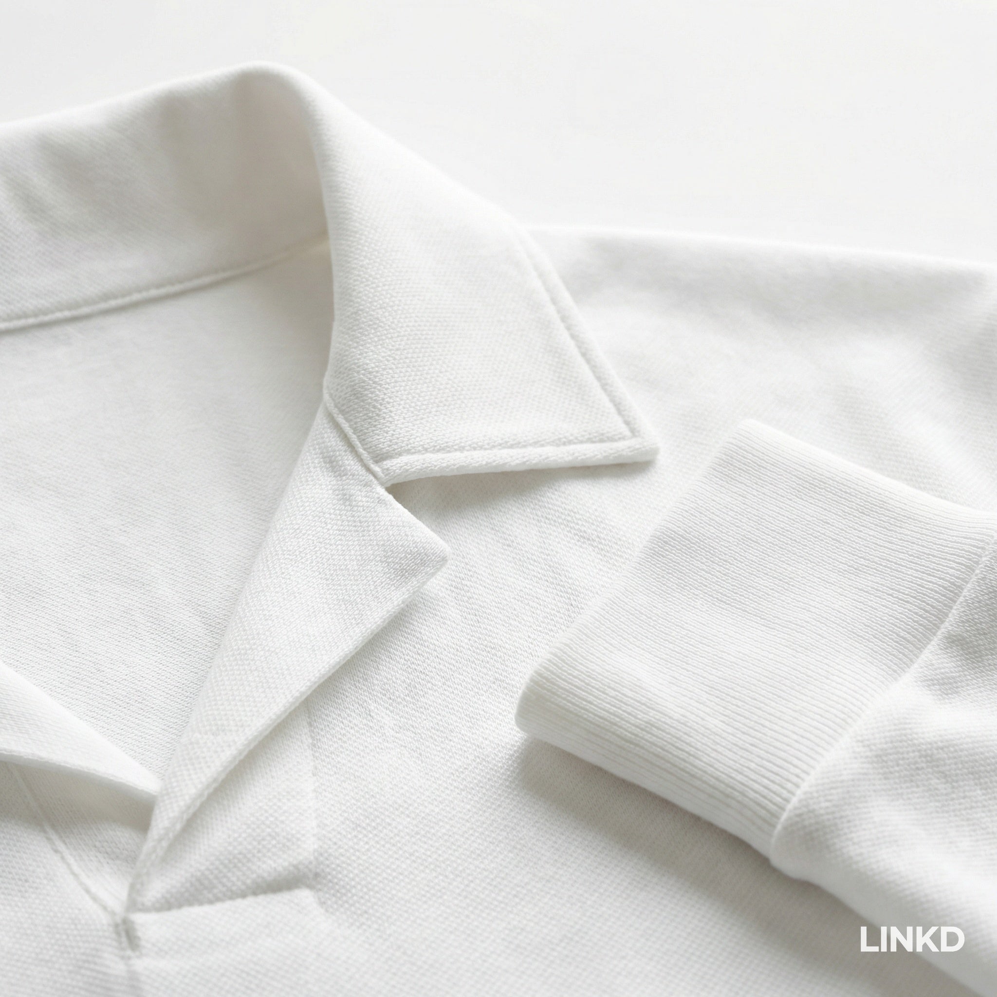 Men's Long Sleeve Knit Shirt with Lapel Collar
